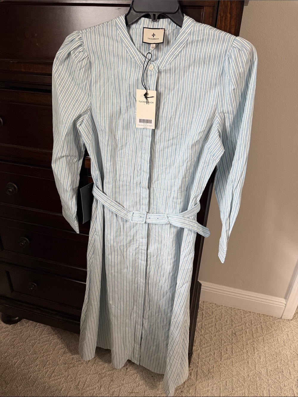 NWT Tuckernuck Sea Stripe Catherine Midi Dress - Picture 3 of 5